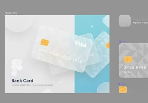 Glassmorphism Bank Card - Figma Template