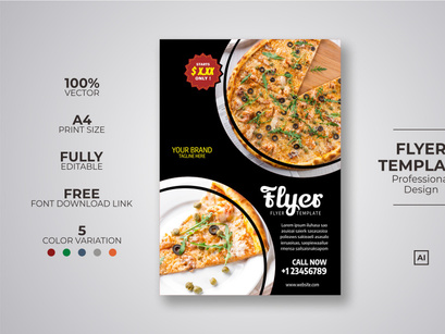 Restaurant Flyer Template Bundle V05