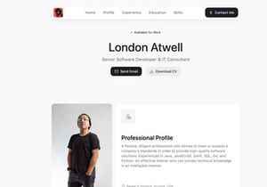 London Atwell Resume - Template Figma Design