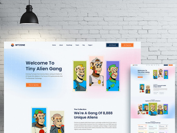 NFT Minting Landing Page Figma Template preview picture