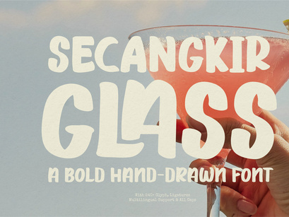 Secangkir Glass | Bold Hand Drawn Font