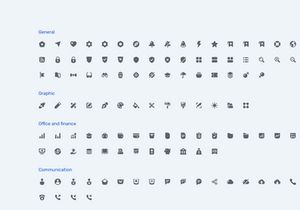 Stannum Icon Set 300 Solid vector icons.