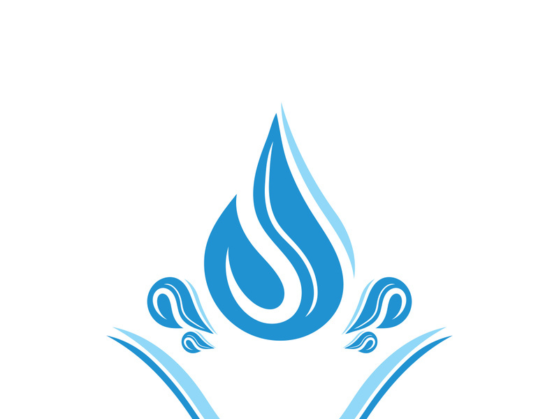 Water drop logo icon illustration template design