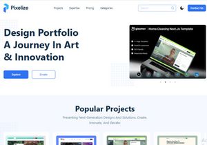 Pixelize Portfolio Nextjs Template
