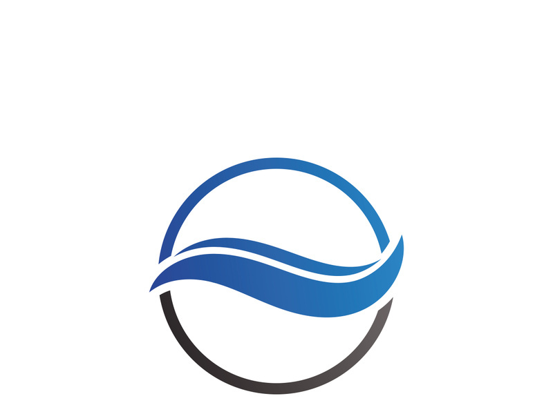 Ocean water wave wave logo design.