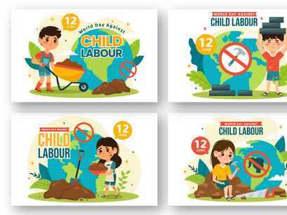 12 World Day Against Child Labour Illustration