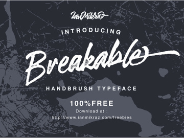 Breakable Free Typeface preview picture