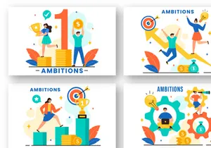 9 Ambition to Success Illustration
