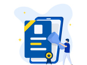 Qualification Certificate Illustration concept