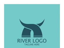 River Logo vector icon illustration design template