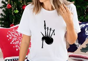 Bagpipe musical instrument black white line art vector illustration
