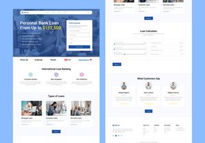 Banca - Bank loan landing page full design template
