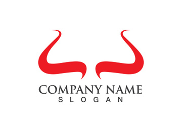 Devil horn vector icon logo design illustration template preview picture