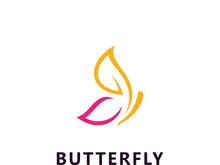 Beauty butterfly logo  symbol vector template