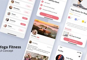 Yoga Fitness App UI Kit