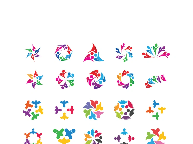 Community logo and symbol vector icon template