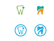 Dental care logo vector icon design