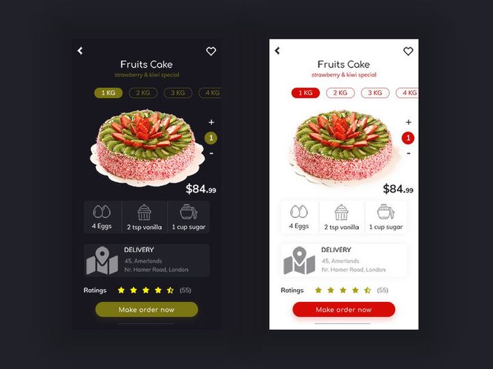 Bakery Food Shopping UI