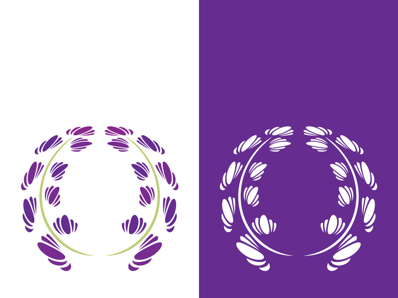 Fresh lavender flower logo vector flat design