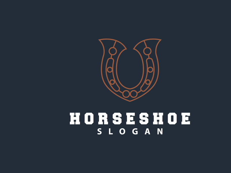 Horseshoe Logo, Horse Vector Vintage Elegant Old Retro Texsas Design