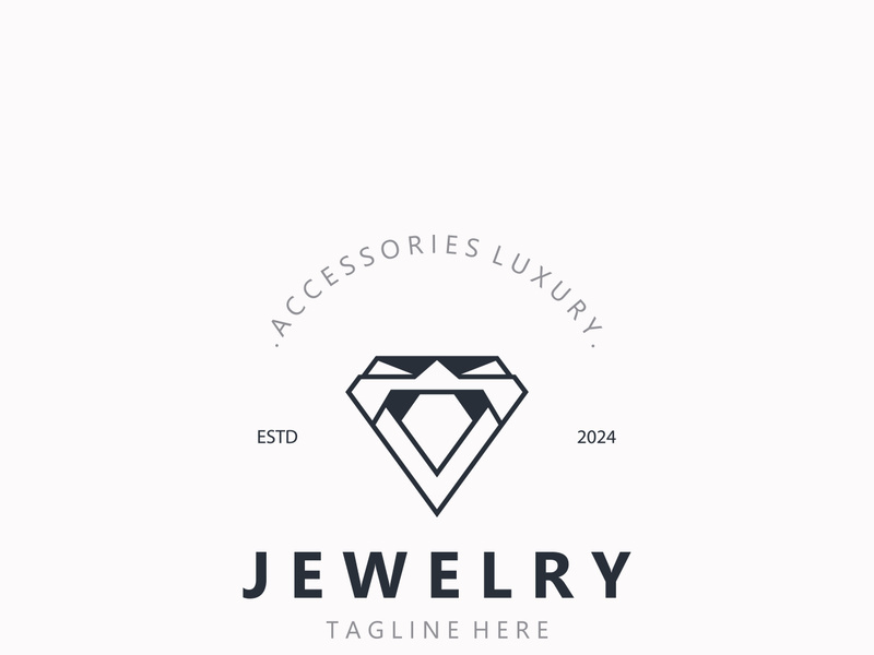 Jewelry Logo Template Design, diamond shop, accessories fashion Design, simple icon