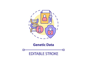 Genetic data concept icon preview picture