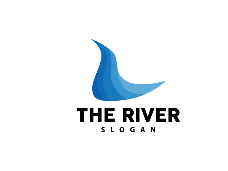 River Logo Design River Creek Vector