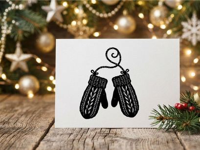 Sarung tangan Natal bergaya dengan desain rajutan untuk kehangatan musim dingin