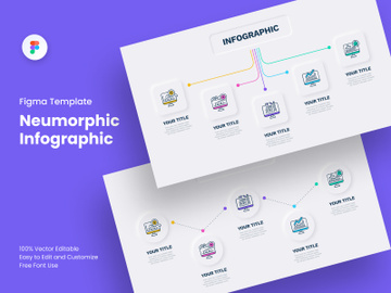 Neumorphism Infographic Template preview picture