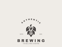 Brewery logo craft beer template design emblems beer cafe, bar, brewing company illustration