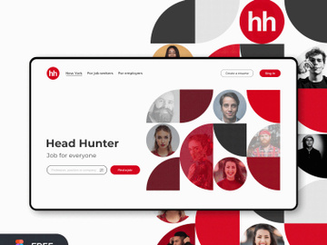 Head Hunter | Freebie Figma Template preview picture