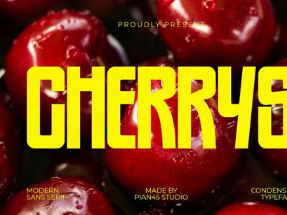Cherrys - Condensed Sans Serif Font