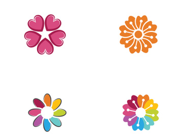 flower vector icon design template preview picture