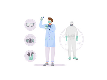 Protective clothing flat concept vector illustration preview picture