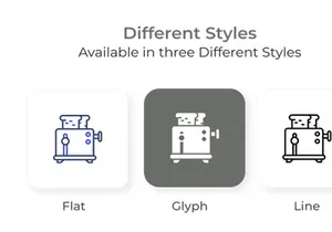 70 Appliance and Electronics Colored Line Icons