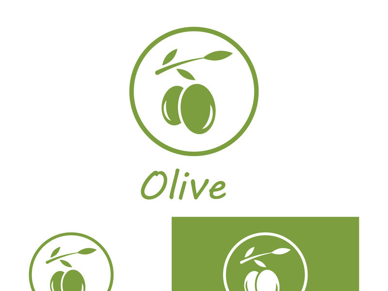 Olive fruit logo design.