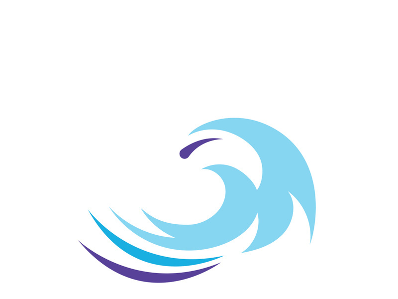 Sea wave logo ocean storm tide waves wavy river vector image