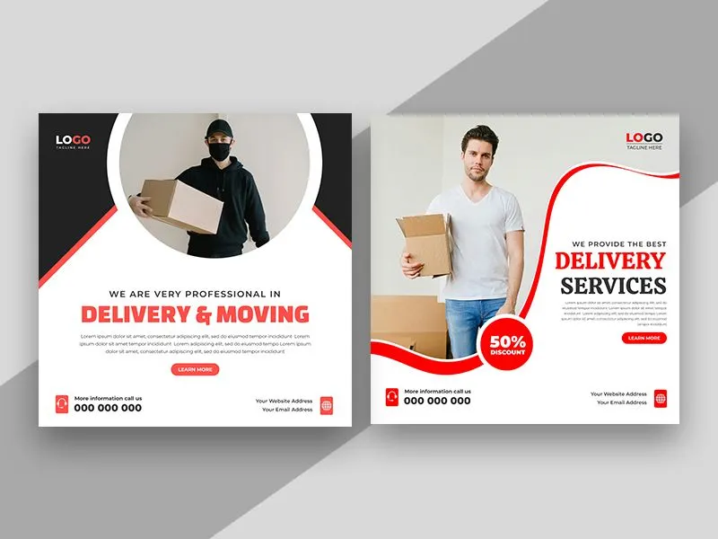 Delivery Service Social Media Instagram Post