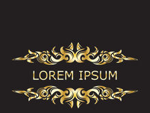 Gold luxury floral vintage monogram decorative logo template