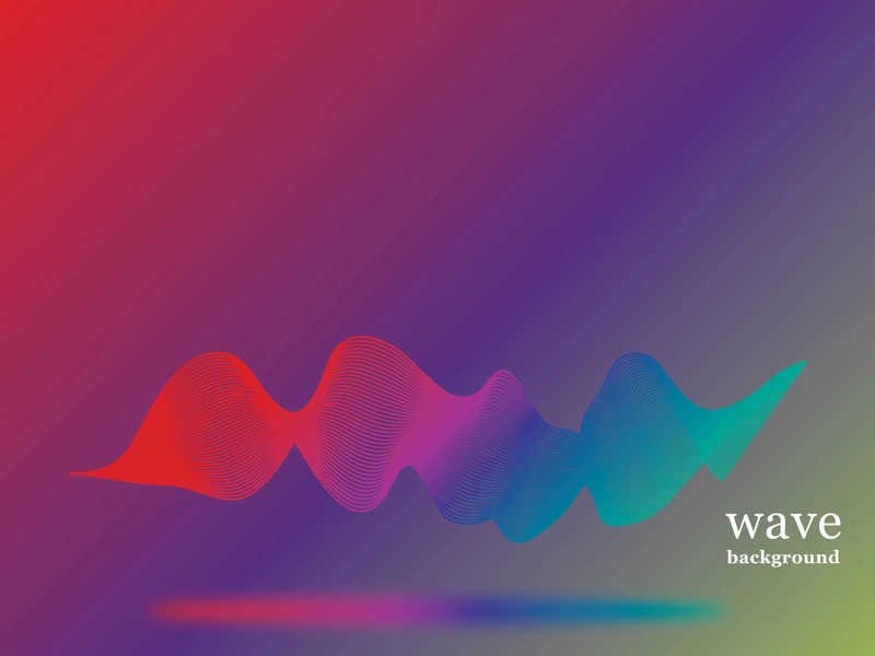 Wave line vector color background illustration