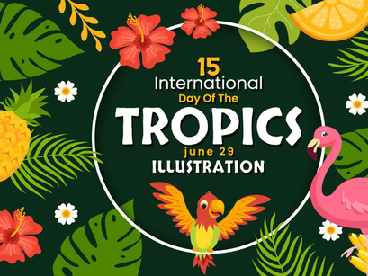 15 International Day of the Tropic Vector Illustration