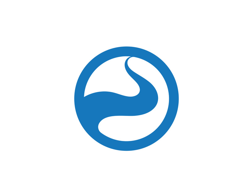 River Icon illustration design template