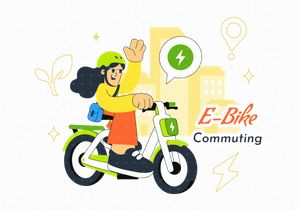 10 E Bike Commuting Illustration