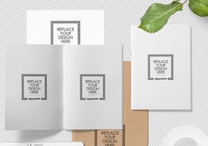 Free A5 Brochure Mockup PSD