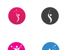 People star logo design to achieve a success or dream.