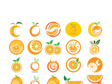 Orange logo design vector icon illustration design
