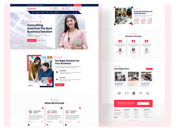 Business Consulting landing page preview picture