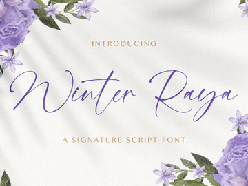 Winter Raya – Signature Font preview picture