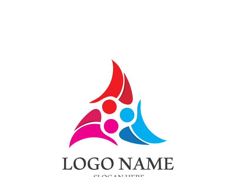 people group and community logo icon illustration design vector