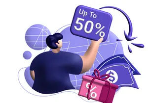 cashback coupon 3d rendering Illustration